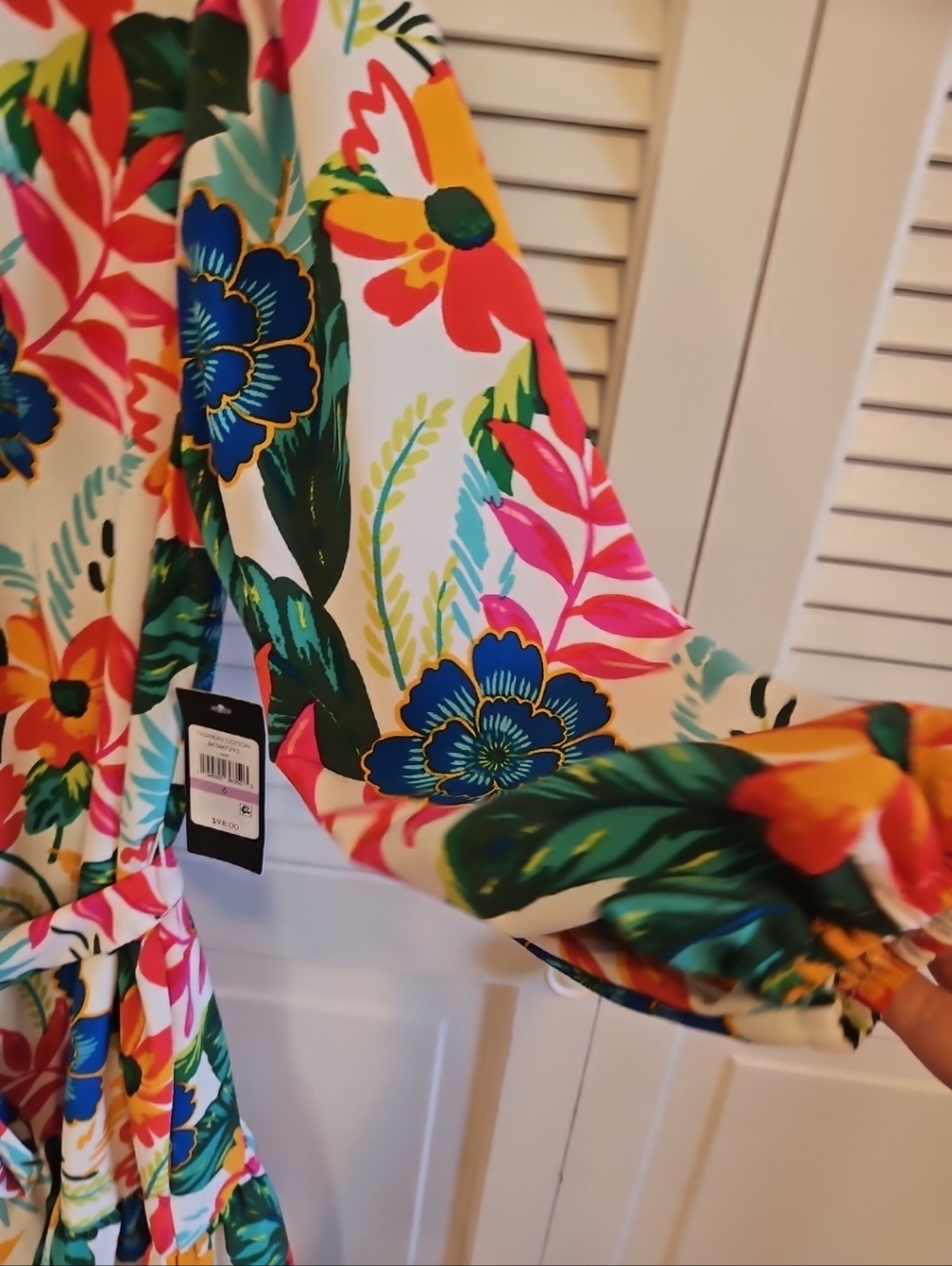 NWT Jessica Howard Dress 6 Floral Tropical Destination Resort Lined Pockets - Picture 5 of 11